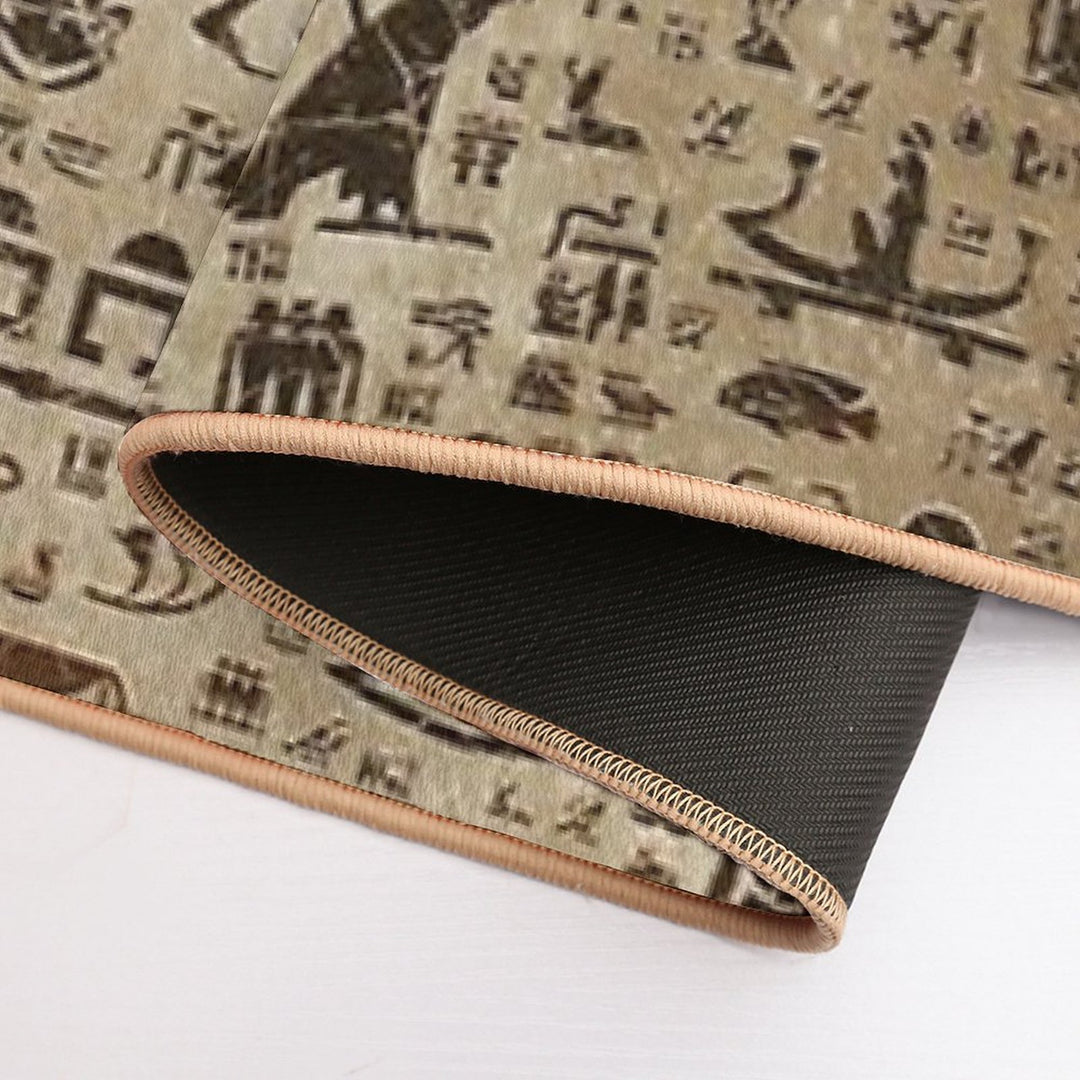 Ancient Egyptian Gods And Hieroglyphs - Vintage And Gold Durable Bath Mat