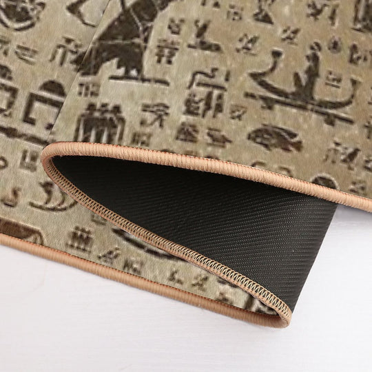 Ancient Egyptian Gods And Hieroglyphs - Vintage And Gold Durable Bath Mat