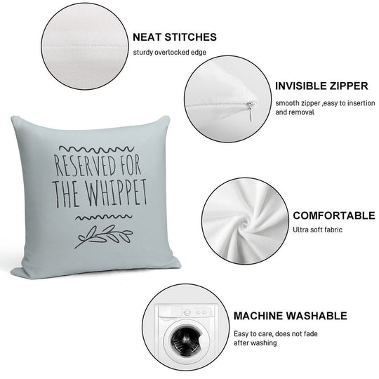 Reserved for The Whippet Soft Skin-Friendly Throw Pillow
