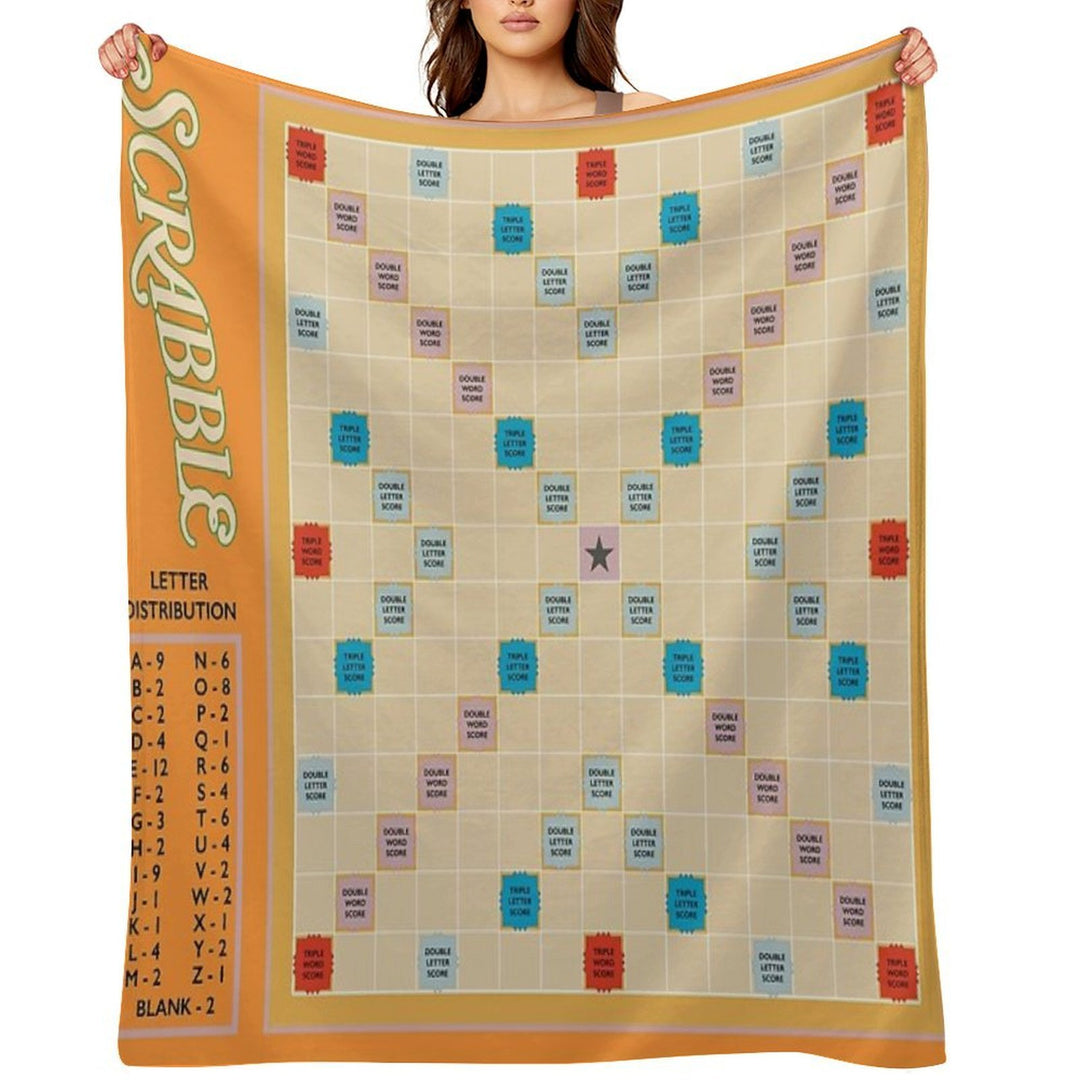 Scrabble Lightweight Throw Blanket