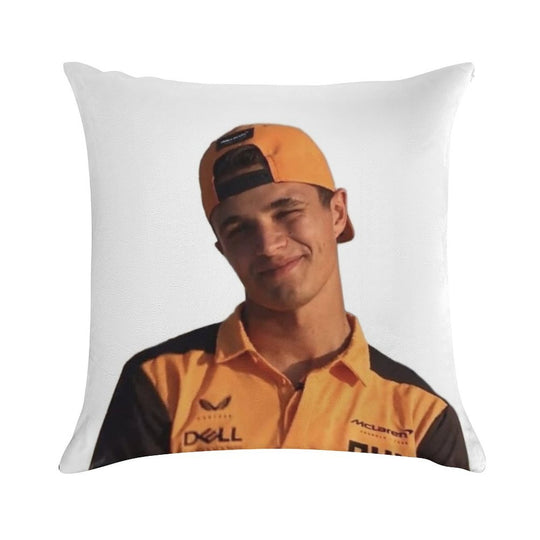 Lando Norris Soft Reinforced Edging Throw Pillow