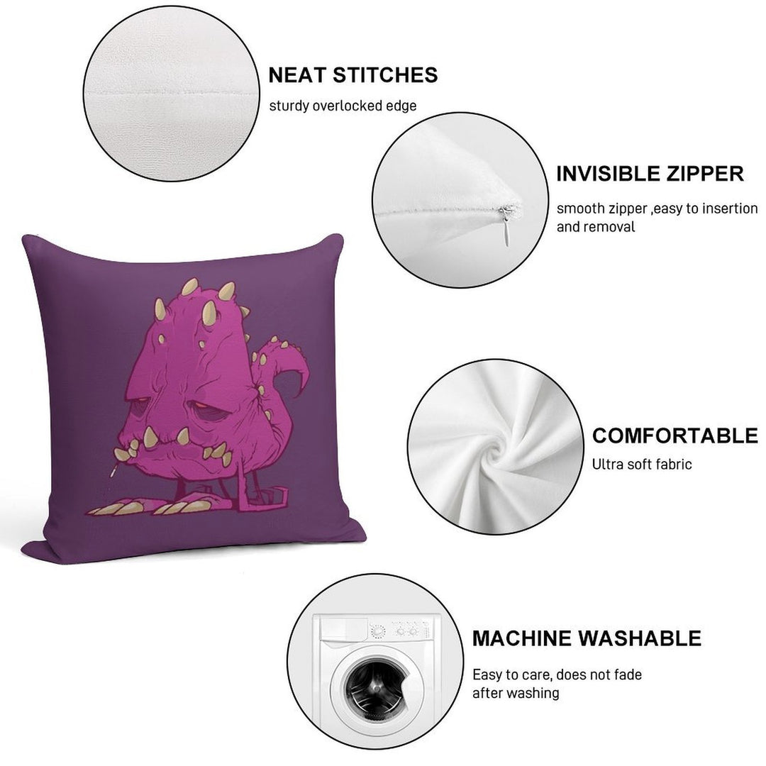 Monster-vector Soft Multiple Sizes Throw Pillow