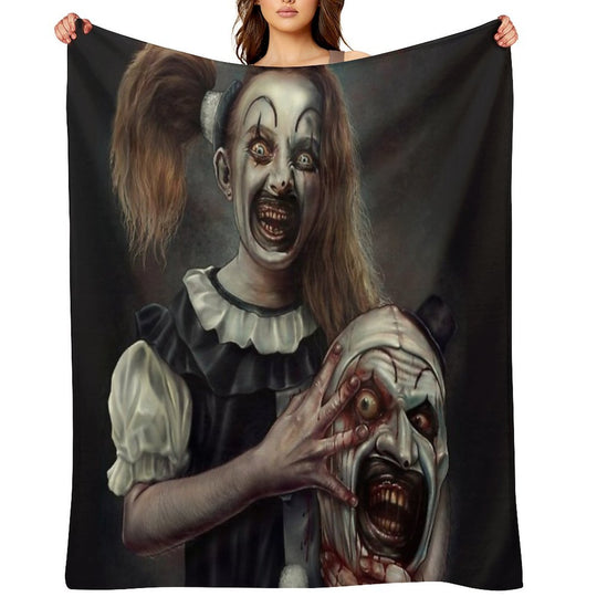 Terrifier 2- The Little Pale Girl Machine-washable Throw Blanket