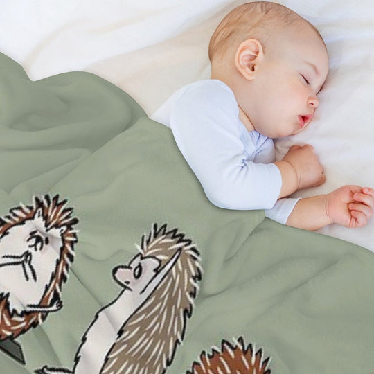 Hedgehog Yoga Velvety-soft Throw Blanket