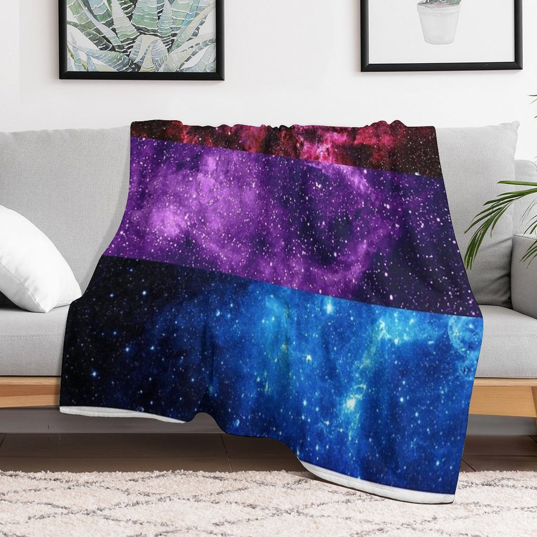 Bi Galaxy Multi-functional Throw Blanket