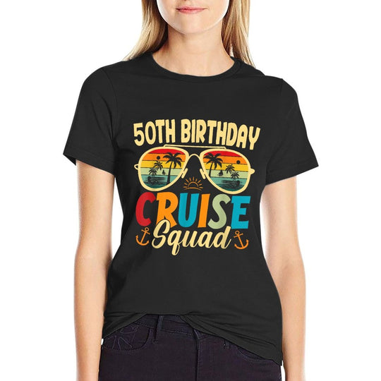50Th Birthday Cruise Squad 2024 Summer Vacation  Moisture-wicking T-Shirt