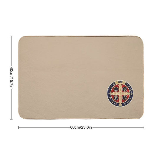 The Medal of Saint Benedict, Saint Benedict  Repositionable Bath Mat