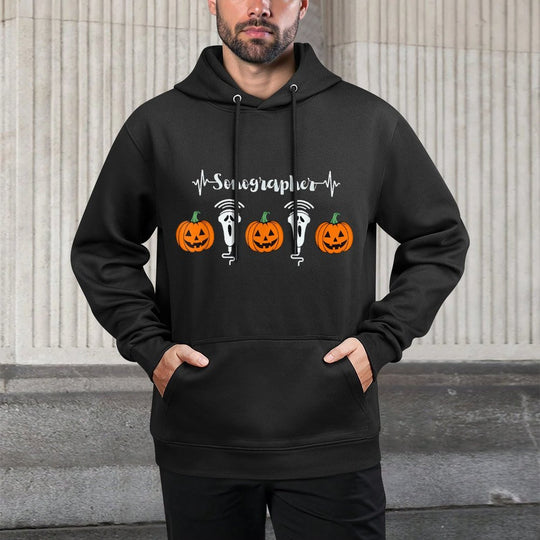 Halloween Sonographer Pumpkins Ultrasound Technologist Moisture-Wicking Hoodie