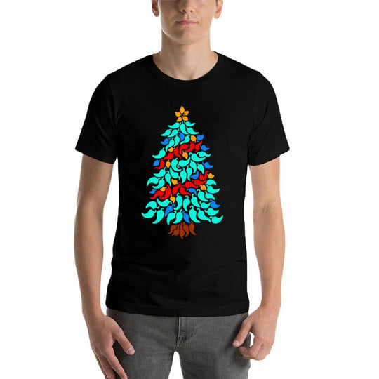 Chili Pepper Christmas Tree Funny Hot Spicy Sauce Salsa Fan  Tagless Design T-Shirt