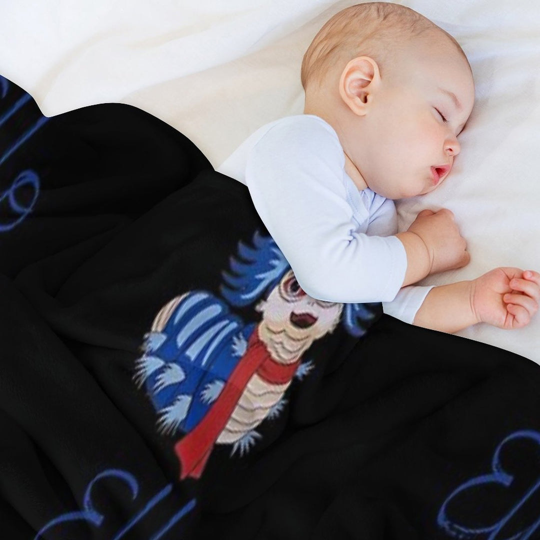 Ello from The Labyrinth Worm in Blue & Black Compact Throw Blanket