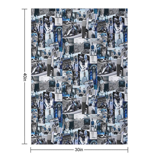 George Russle Williams Racing Collage All-season Throw Blanket