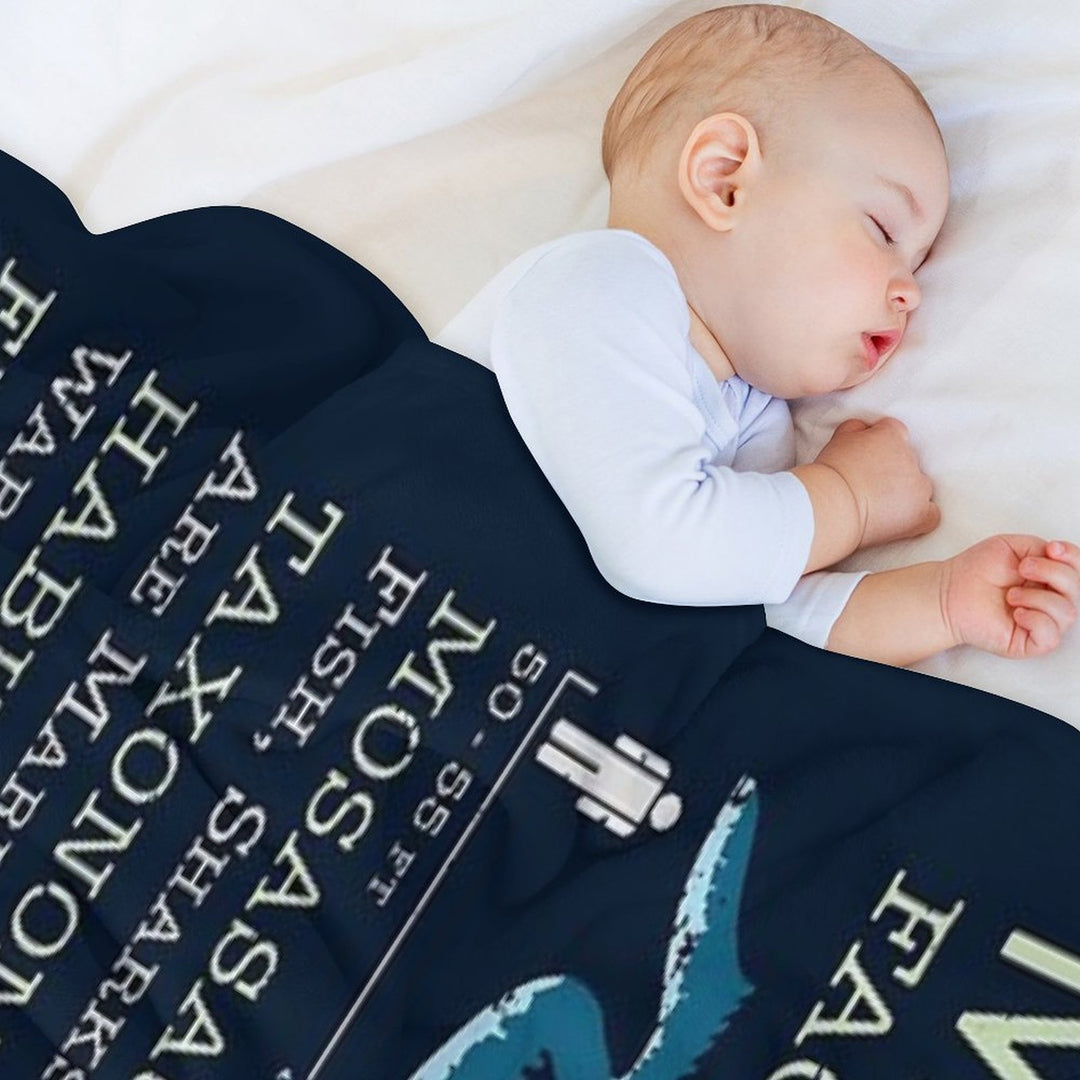 Mosasaurus Facts Comfort Throw Blanket