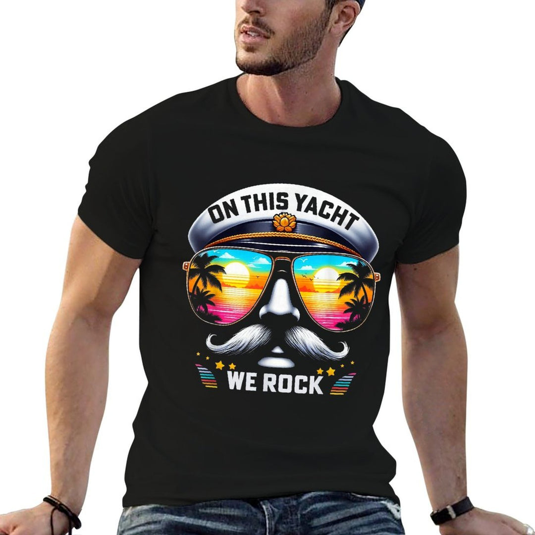 On This Yacht We Rock Funny Yacht Rock Captain  Stretchy T-Shirt