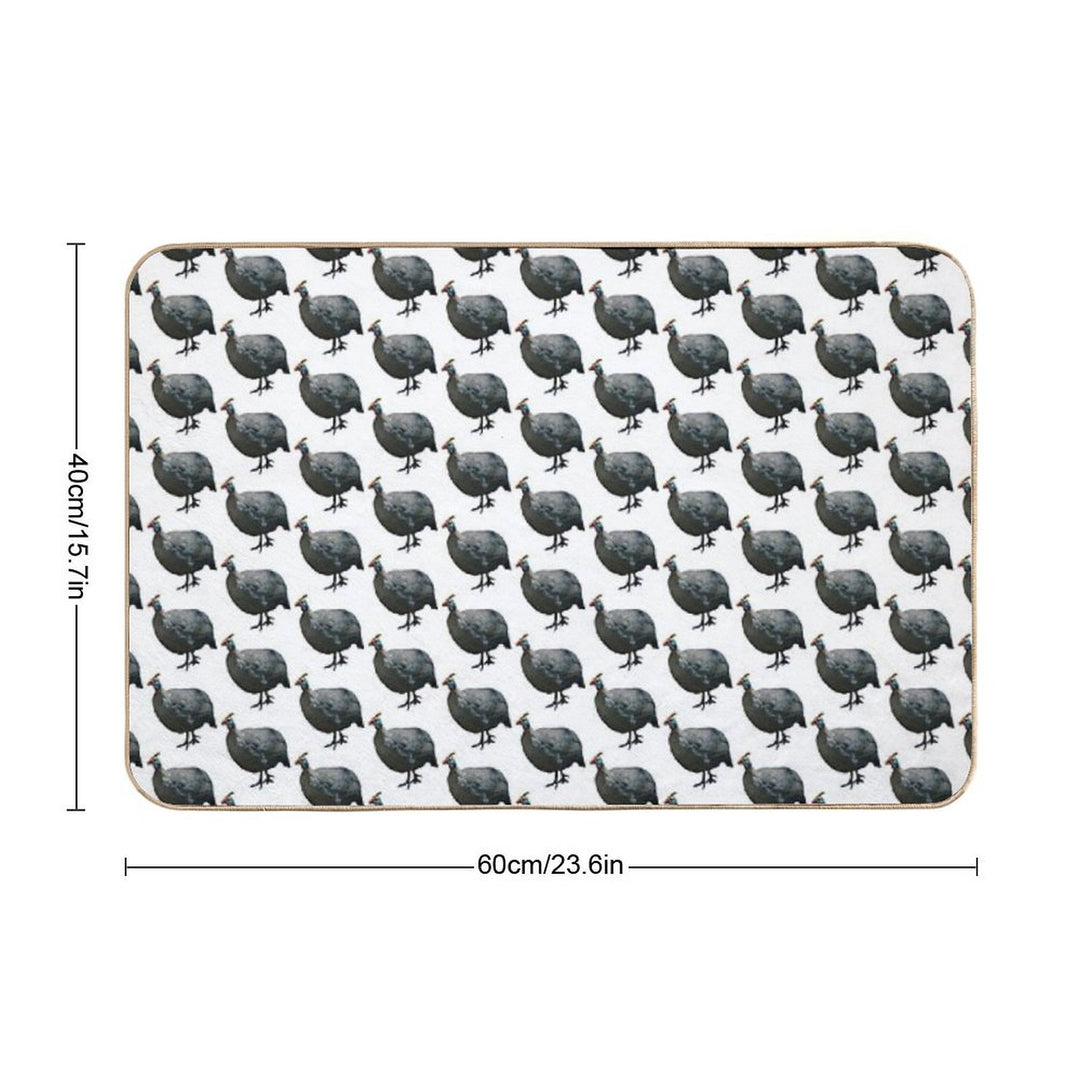 Helmeted Guinea Fowl  Odorless Bath Mat