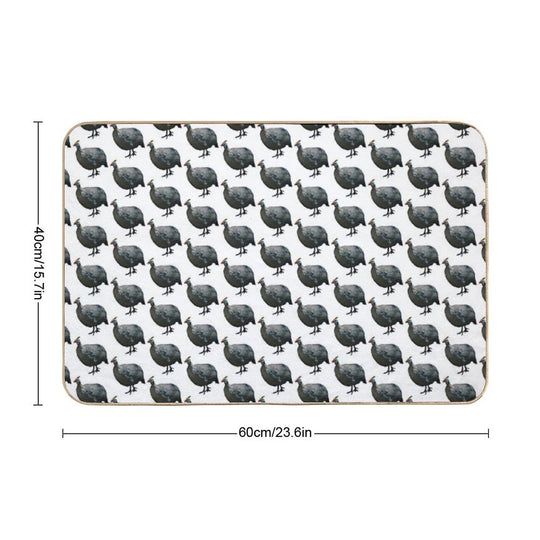 Helmeted Guinea Fowl  Odorless Bath Mat