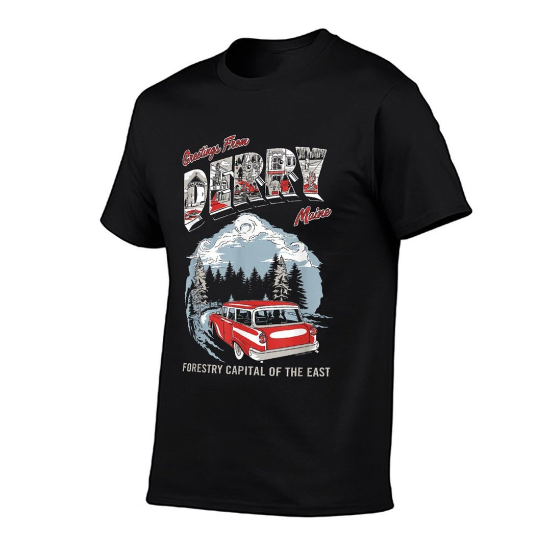 IT Welcome to Derry Greetings Tourist Horror TV Show  Heathered Texture T-Shirt