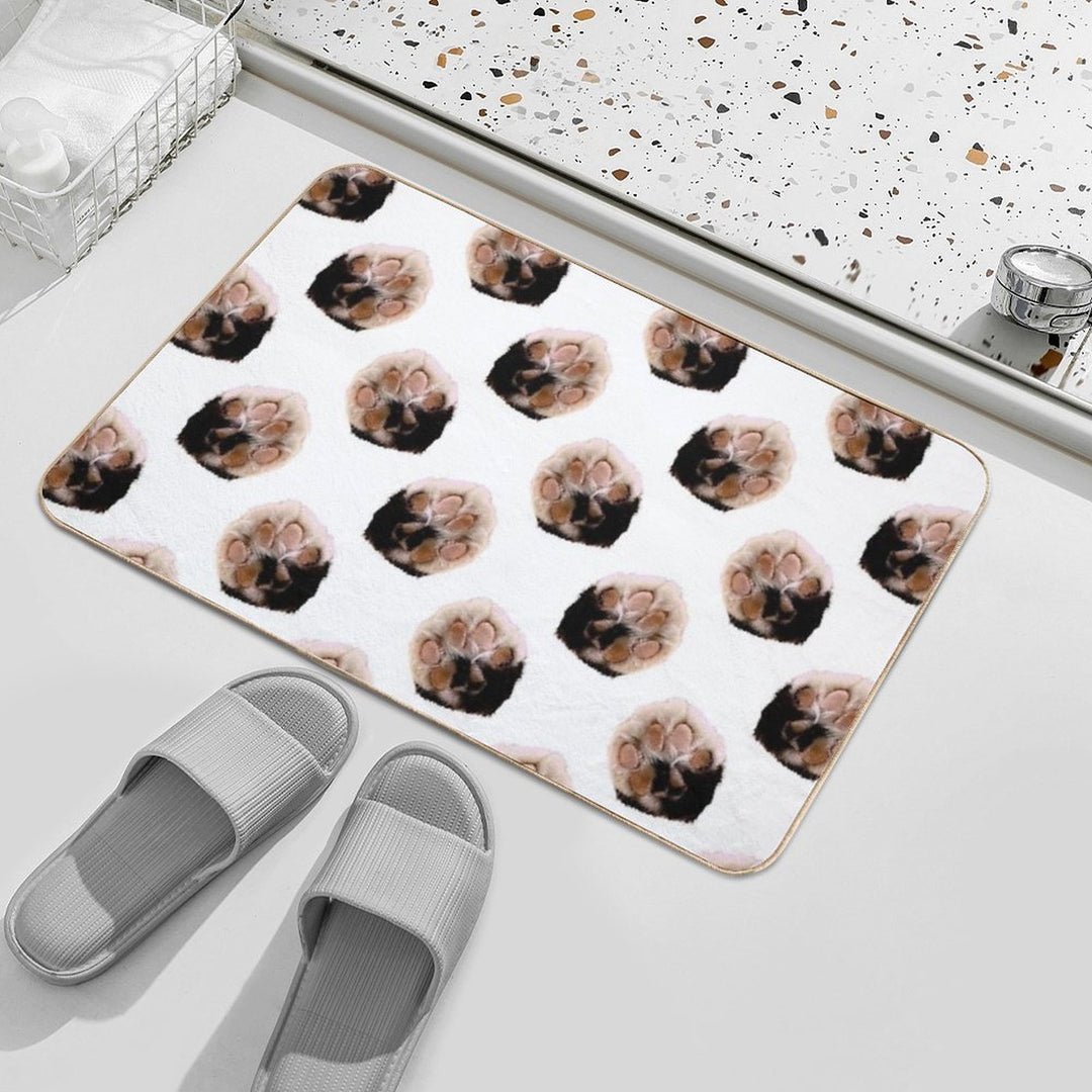 Calico Kitty Paw Pattern  Long-Lasting Bath Mat
