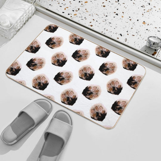Calico Kitty Paw Pattern  Long-Lasting Bath Mat