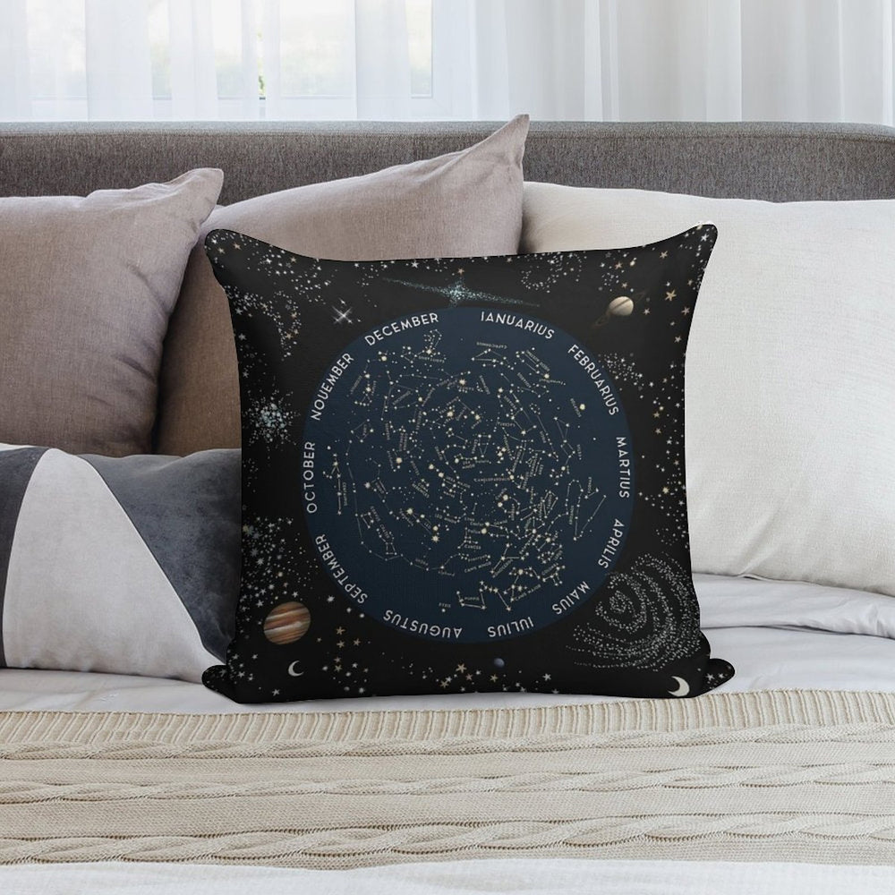 Come with Me to See The Stars Soft Hidden Zipper Throw Pillow