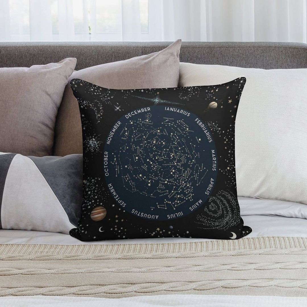 Come with Me to See The Stars Soft Hidden Zipper Throw Pillow