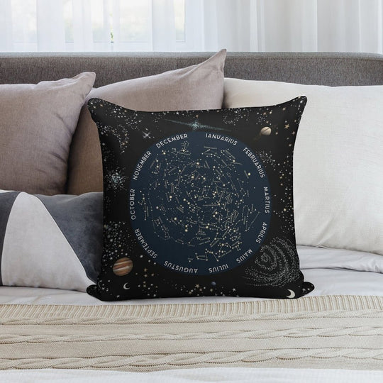 Come with Me to See The Stars Soft Hidden Zipper Throw Pillow