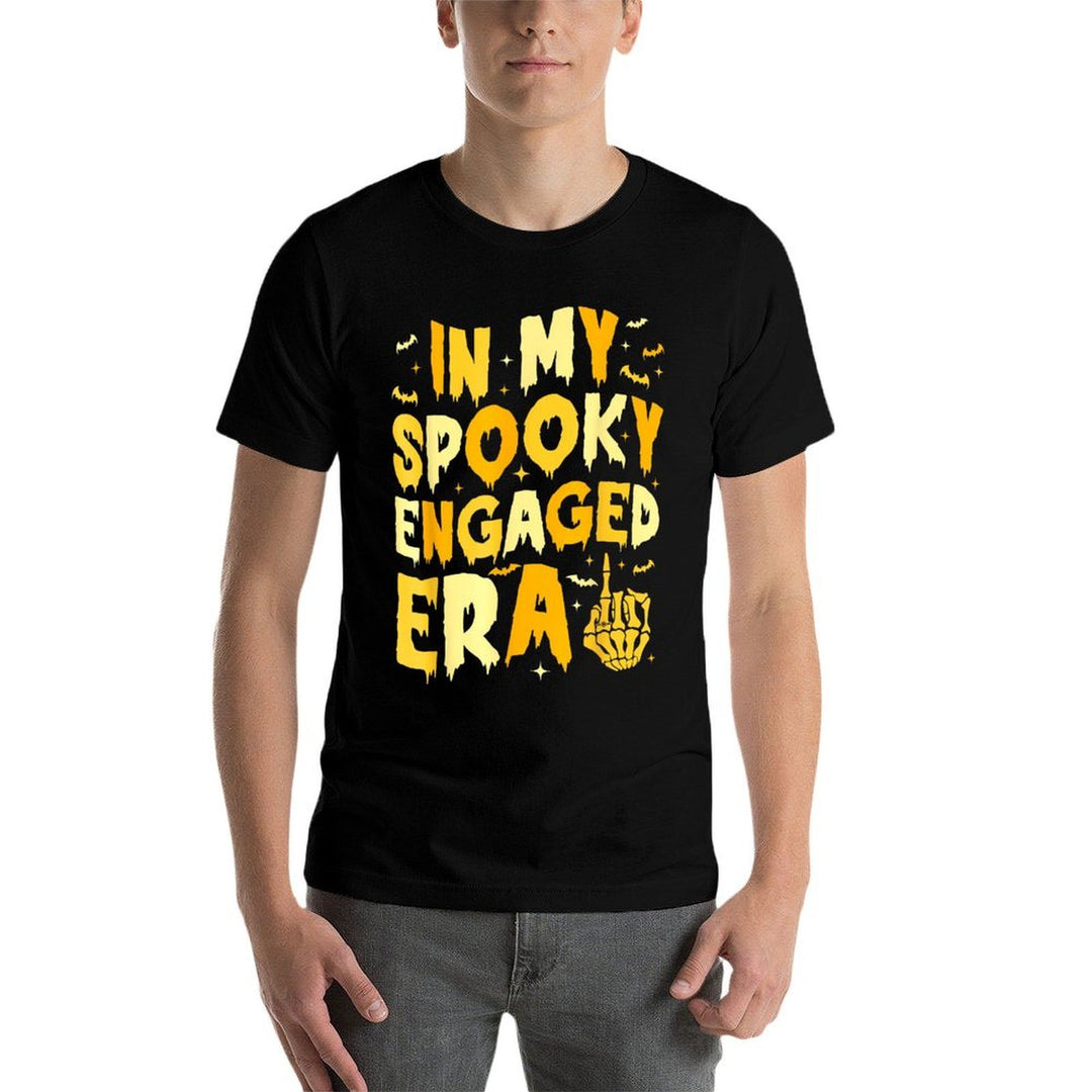 In My Spooky Engaged Era Gothic Engagement Party  Slim-fit Cut T-Shirt