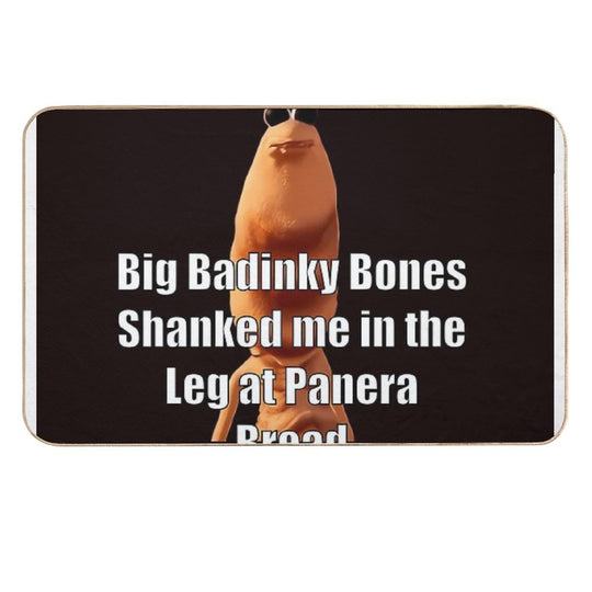 Marcus The Worm Big Badinky Bones Shanked Me  Toxin-Free Bath Mat