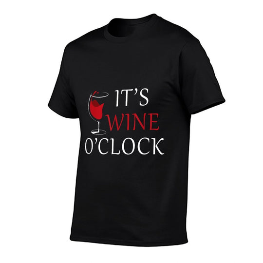 Its Wine Oclock Wine Drinker Lover Wine Glass  Affordable Price T-Shirt