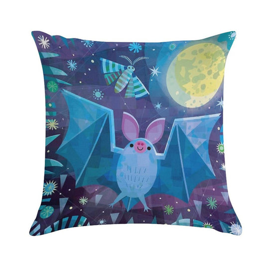 Bat And Moth Soft Decorative Cover Throw Pillow