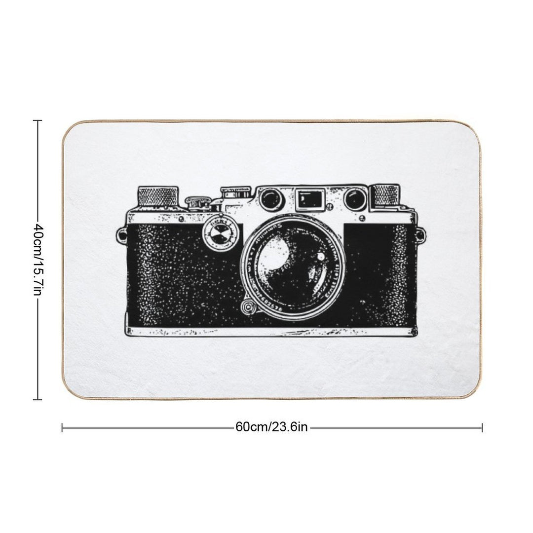 Old Camera  Fade-Resistant Bath Mat