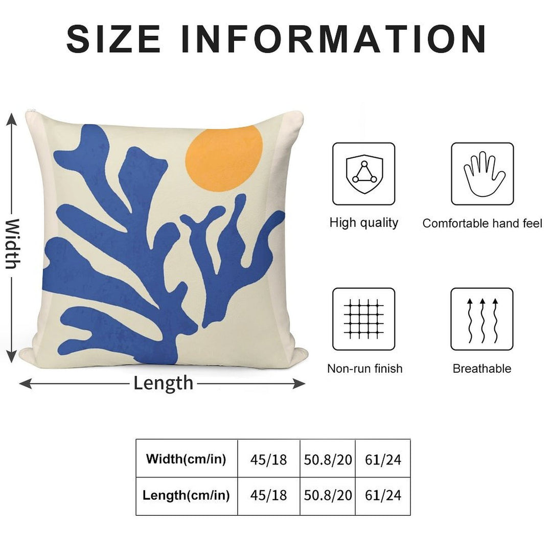 Sunshine Matisse Soft Hidden Zipper Throw Pillow