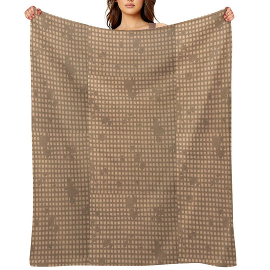Desert Night Camo Pattern (sand Color Mod) Wrinkle-free Throw Blanket