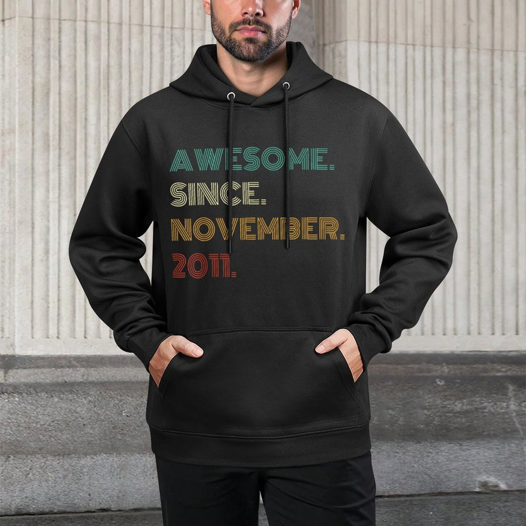 14 Years Old Awesome Since November 2011 14th Birthday Easy Care Hoodie