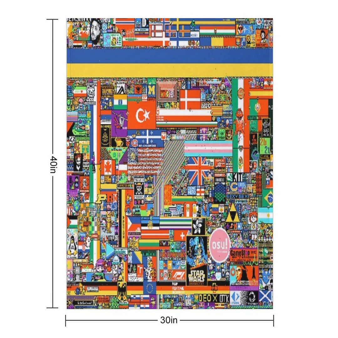 R Place All-season Throw Blanket