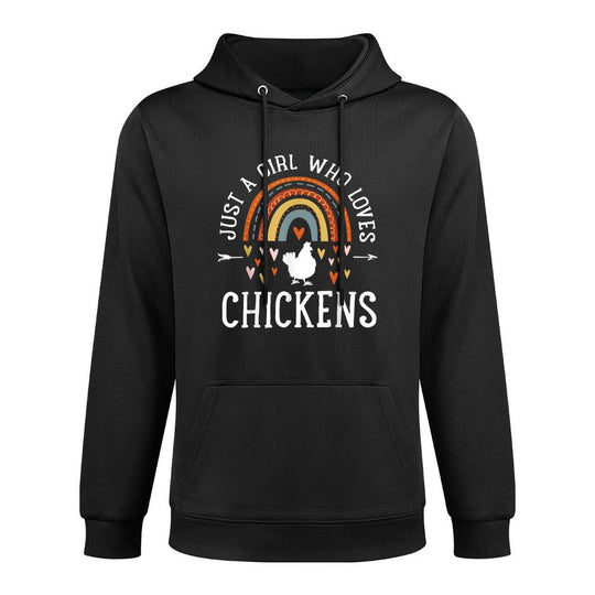 Just A Girl Who Loves Chickens Rainbow Gifts Chicken Lover Colorfast Hoodie