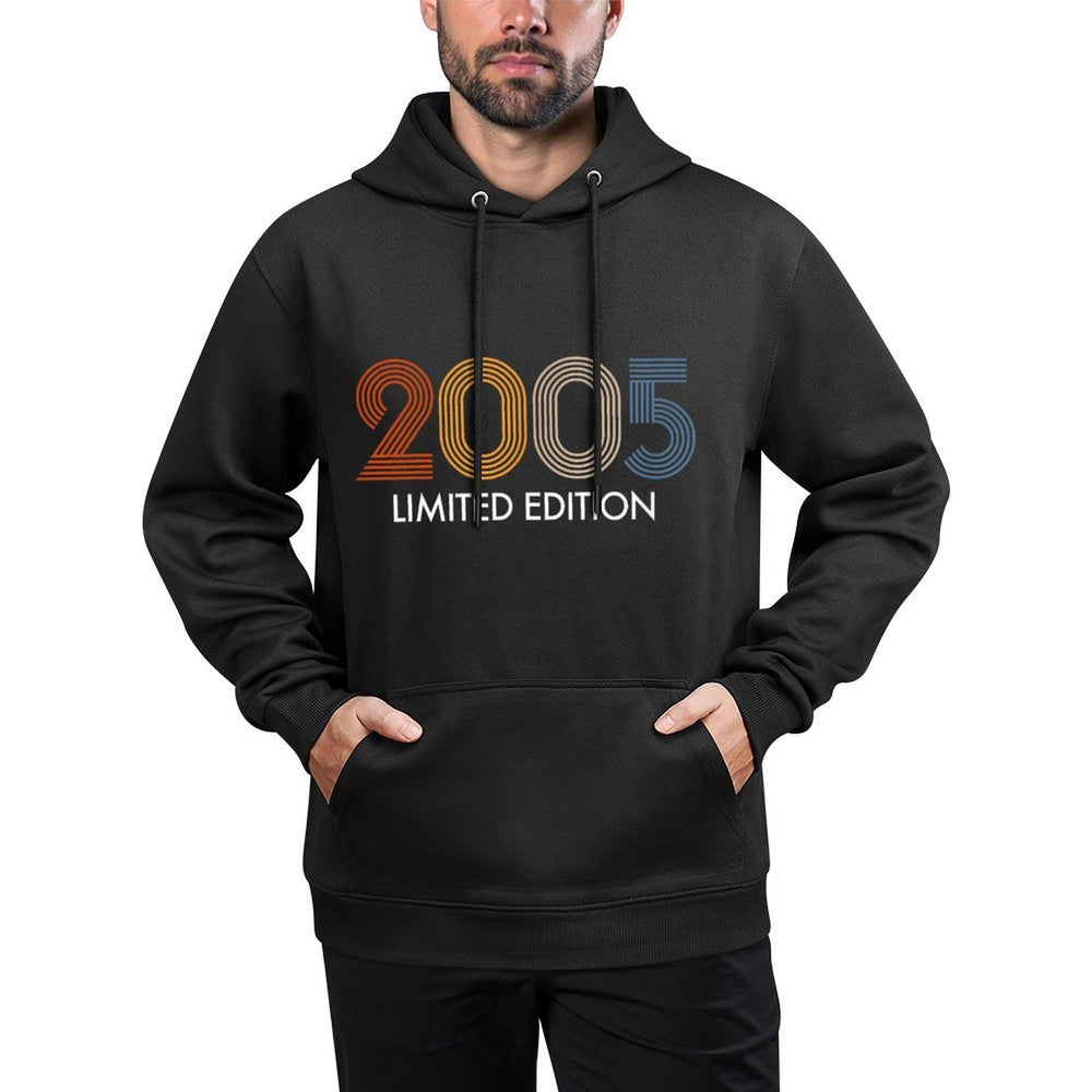 Retro 20 Years Vintage 2005 Limited Edition 20th Birthday Colorfast Hoodie