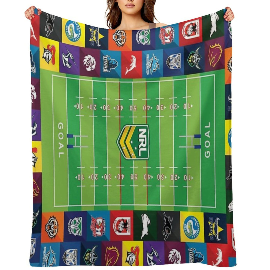 Nrl Teams Oval Travel-friendly Throw Blanket