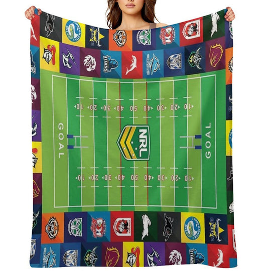 Nrl Teams Oval Travel-friendly Throw Blanket
