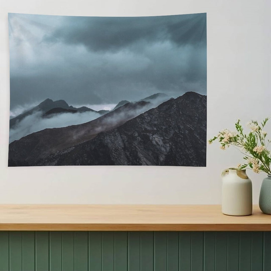 Misty Morning before The Summer Storm Tapestry