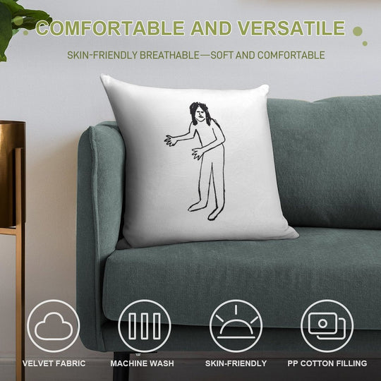 THE JERSEY DEVIL - X FILES FOX MULDER Dana Scully Soft Anti-Pilling Throw Pillow