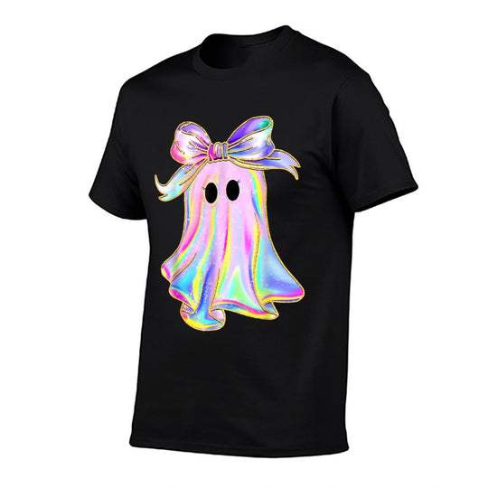 Disco Ghost Pumpkin Halloween Girly Coquette Bow  Odor-resistant T-Shirt