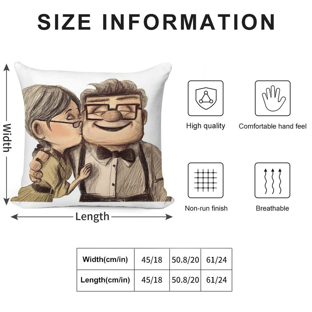 Carl And Ellie Soft Fade-Resistant Throw Pillow