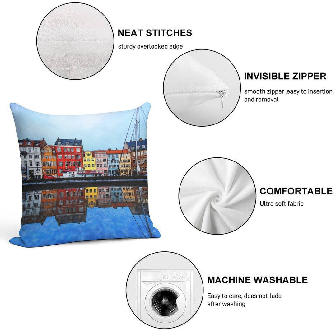 Copenhagen City Soft Multiple Sizes Throw Pillow
