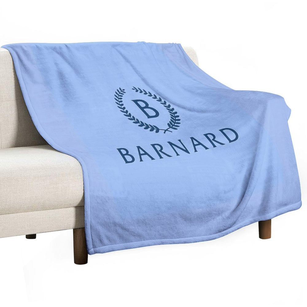 Barnard College Baby Blue Logo Durable Throw Blanket