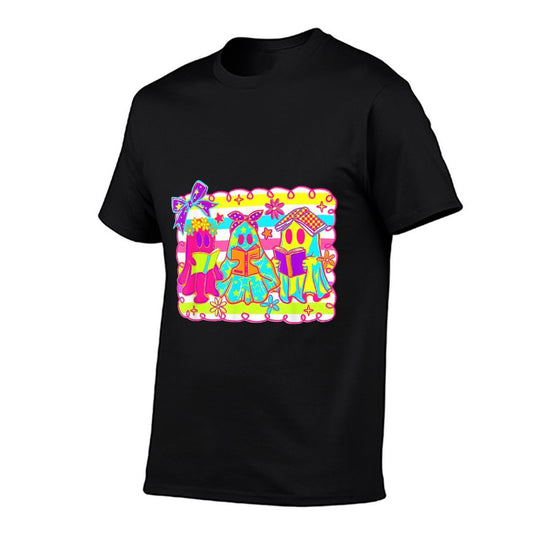 Neon Halloween Ghost Books Coquette Bookish Ghost Reading  Classic T-Shirt