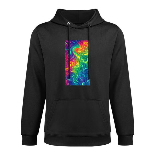 Colorful Pattern Rainbow Colors Gradient Bright Relaxed Fit Hoodie