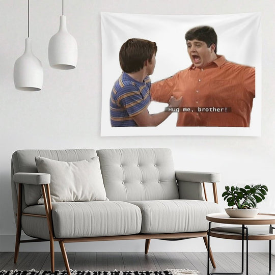 HUG ME BROTHA Sticker Tapestry