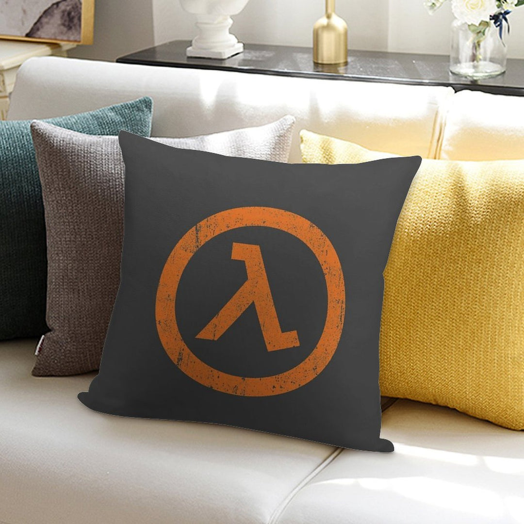 Half Life Lambda Symbol Soft Warmth Comfort Throw Pillow