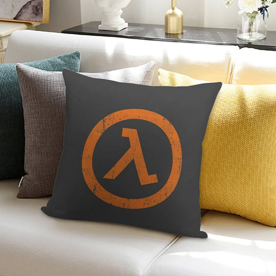 Half Life Lambda Symbol Soft Warmth Comfort Throw Pillow