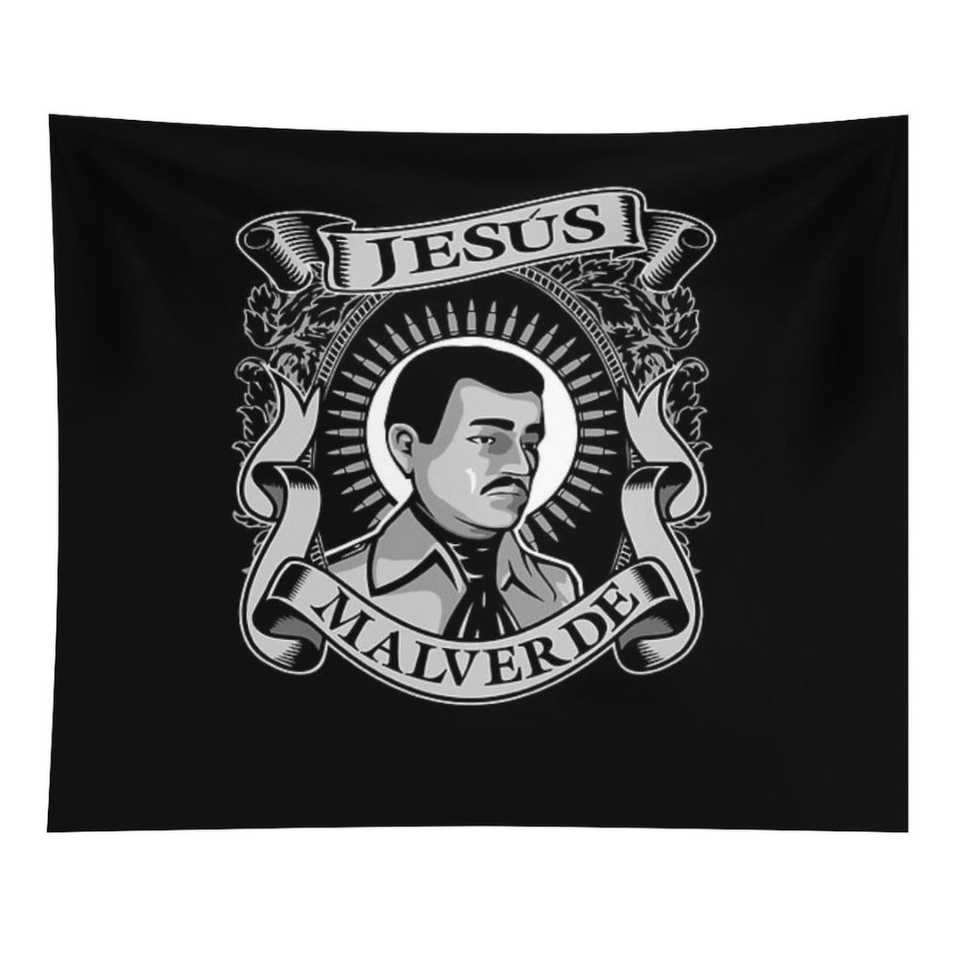Jesus Malverde Mexican Hero Angel Of The Poor Tapestry